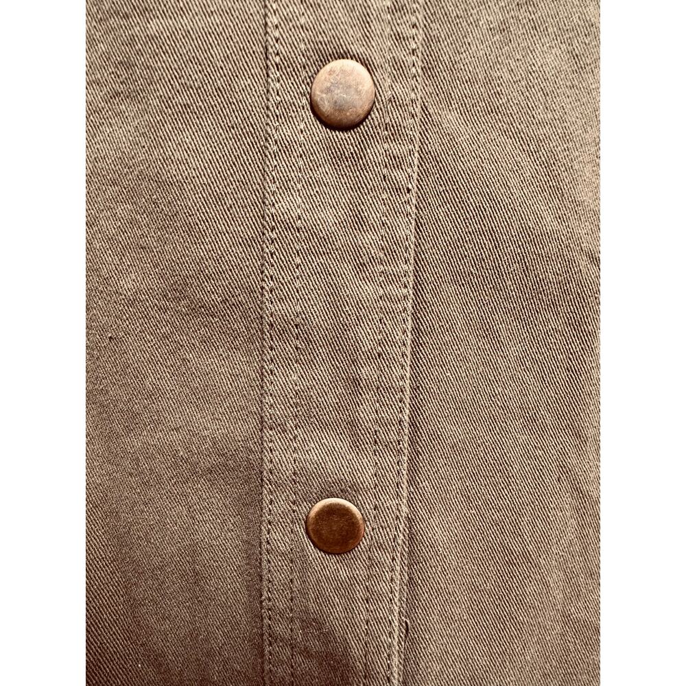 Davi & Dani Women’s Olive Green “Rock & Roll” Frayed Utility Jacket. Sz L  NEW - Picture 11 of 13